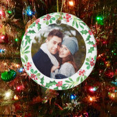 Erste Weihnachten als Mr. und Mrs. Foto Keramik Ornament