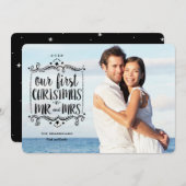 Erste Weihnachten als Mr. und Mrs. Holiday Foto Ca (Vorne/Hinten)