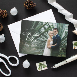 Erste Weihnachten als Mr. und Mrs. Holiday Foto Ca