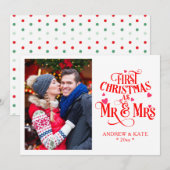 Erste Weihnachten als Mr. und Mrs. Personalisiert  (Vorne/Hinten)