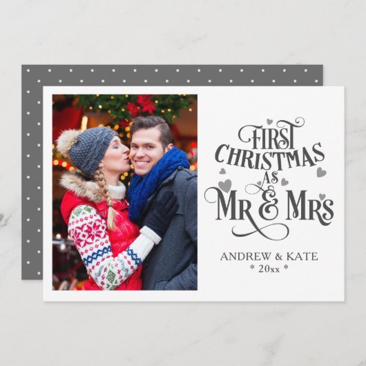 Erste Weihnachten als Mr. und Mrs. Personalisiert  (Vorne/Hinten)