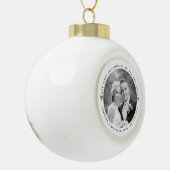 Erste Weihnachten als Mr. und Mrs. silberherzen Fo Keramik Kugel-Ornament (Links)