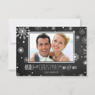Erste Weihnachten als Mr. und Mrs. Snowflake Card Einladung