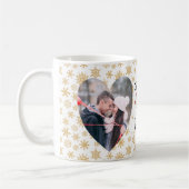 Erste Weihnachten als Mr. und Mrs. Snowflake Foto Kaffeetasse (Links)