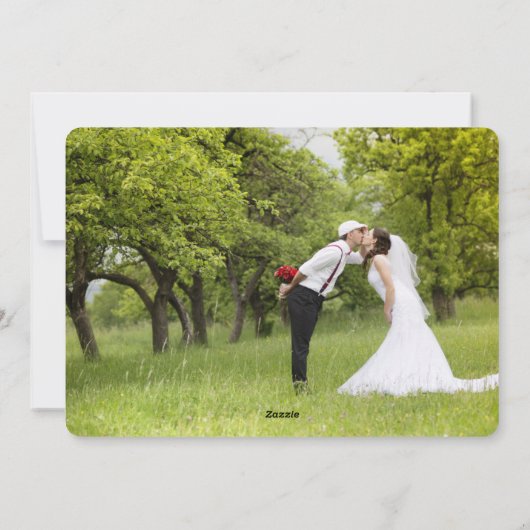 Erste Weihnachten als Mr. und Mrs. Two Foto Card (Rückseite)