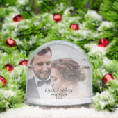 Erste Weihnachten als Mr. und Mrs. Wedding Foto Cu Schneekugeln (Weihnachten)