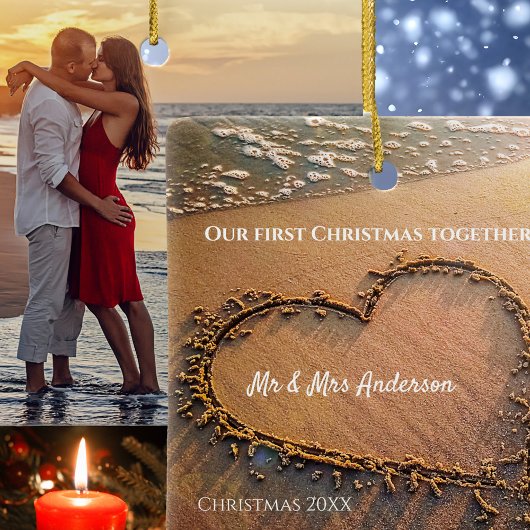 Erste Weihnachten als Mr. und Mrs. Your Foto Keramikornament