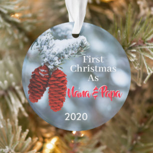 Erste Weihnachten als Nana & Papa Neue Großeltern Ornament