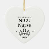 Erste Weihnachten als Nicu Nurse Neonatalpflege Keramik Ornament (Hinten)