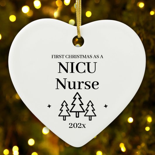 Erste Weihnachten als Nicu Nurse Neonatalpflege Keramik Ornament