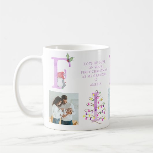 Erste Weihnachten als .. Niedliche Urlaubssammlung Kaffeetasse (Links)