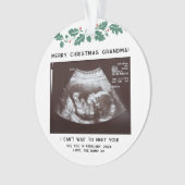 Erste Weihnachten als Oma Baby Sonogram Keepake Ornament (Vorderseite)
