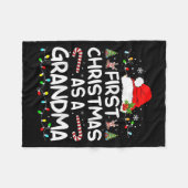 Erste Weihnachten als Oma, das Weihnachten passt Fleecedecke (Vorderseite (Horizontal))