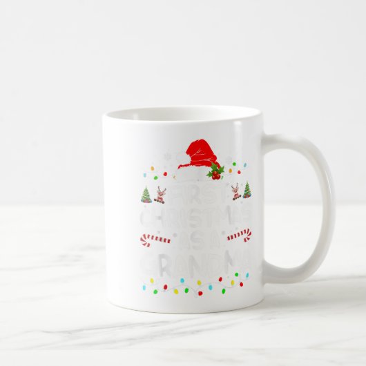 Erste Weihnachten als Oma, das Weihnachten passt Kaffeetasse (Rechts)