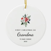 Erste Weihnachten als Oma | Einfach und elegant Keramik Ornament (Vorne)