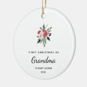 Erste Weihnachten als Oma | Einfach und elegant Keramik Ornament (Links)