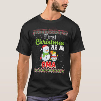 Erste Weihnachten als Oma-Familie, die Schneemann  T-Shirt