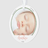 Erste Weihnachten als Oma-Foto-Script Ornament (Vorderseite)