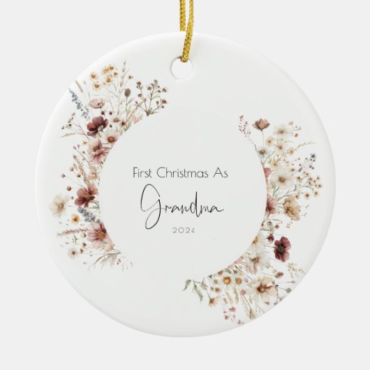 Erste Weihnachten als Oma Holiday Ornament (Vorne)
