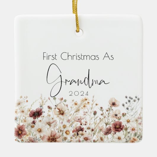 Erste Weihnachten als Oma Holiday Ornament (Vorderseite)