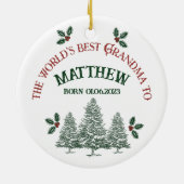 Erste Weihnachten als Oma Keramik Ornament (Hinten)