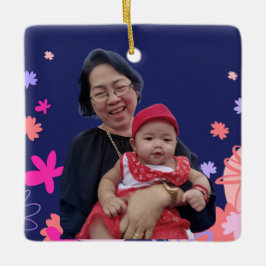 Erste Weihnachten als Oma Keramikornament