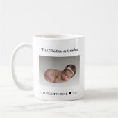 Erste Weihnachten als Oma New Baby Foto Kaffeetasse (Links)
