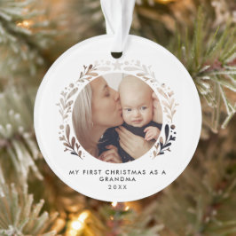 Erste Weihnachten als Oma/Oma/Nana/anderes Foto Ornament