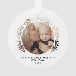 Erste Weihnachten als Oma/Oma/Nana/anderes Foto Ornament