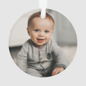 Erste Weihnachten als Oma & Opa Custom Foto Ornament (Rückseite)