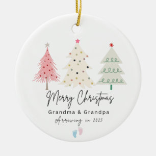Erste Weihnachten als Oma und Opa-Ornament Keramik Ornament