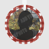 Erste Weihnachten als Onkel Red Truck Foto Ornament (Rückseite)