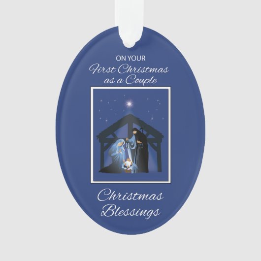 Erste Weihnachten als Paar-Segen-Manager Ornament (Vorderseite)