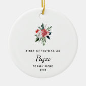 Erste Weihnachten als Papa | Einfach und elegant Keramik Ornament (Vorne)