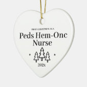 Erste Weihnachten als Peds Hem Onc Krankenpflege Keramik Ornament (Links)
