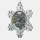 Erste Weihnachten als Pilot Schneeflocken Zinn-Ornament (Rechts)