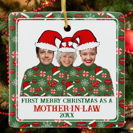 Erste Weihnachten als Schwiegermütterchen Keramikornament