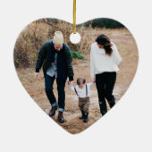 Erste Weihnachten als Tantchen und Onkel-Foto Keramik Ornament (Hinten)