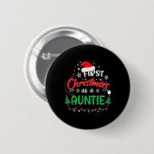Erste Weihnachten als Tante 1. Weihnachtsmatte Button (Vorne & Hinten)
