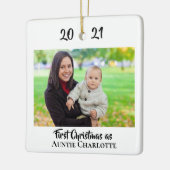 Erste Weihnachten als Tante 2 Foto 2 Einfach Keramikornament (Links)