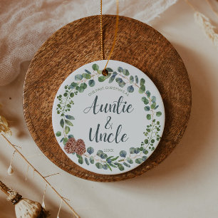 Erste Weihnachten als Tante und Onkel Keramik Ornament