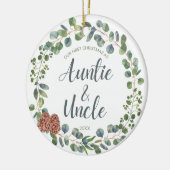 Erste Weihnachten als Tante und Onkel Keramik Ornament (Links)