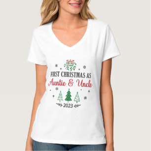 Erste Weihnachten als Tanten und Onkel 2023 T-Shirt