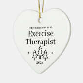 Erste Weihnachten als Übungstherapeut Keramik Ornament (Links)