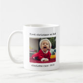 Erste Weihnachten als Vater Custom Foto Kaffeetasse (Links)