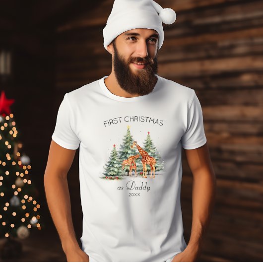 Erste Weihnachten als Vater Daddy Year Niedliche G T-Shirt