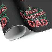 Erste Weihnachten als Vater, der Weihnachten passt Geschenkpapier (Rolleneckpunkt)