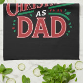 Erste Weihnachten als Vater, der Weihnachten passt Geschirrtuch (Gefaltet)