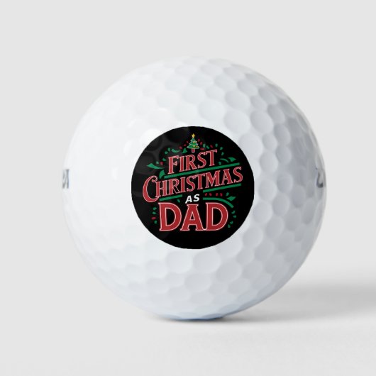 Erste Weihnachten als Vater, der Weihnachten passt Golfball (Vorderseite)