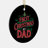 Erste Weihnachten als Vater, der Weihnachten passt Keramik Ornament (Rechts)